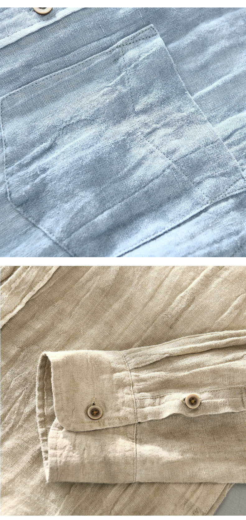 Pure Linen Shirt Men