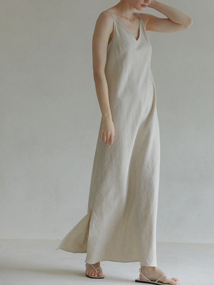 Pure Linen Sling Dress