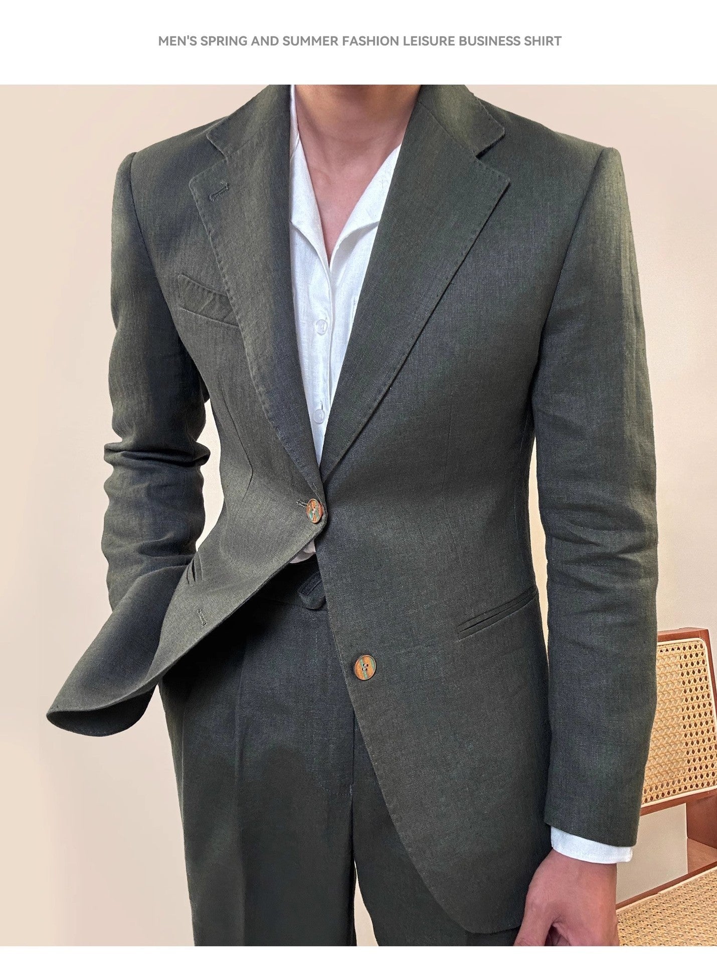 Pure Linen Men's Suit