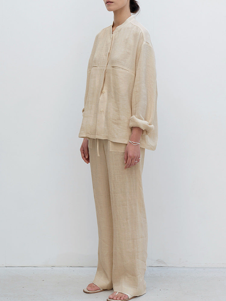 Pure Linen Shirt Women's