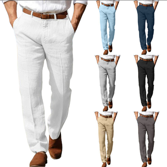 Pure Linen Men's Trousers