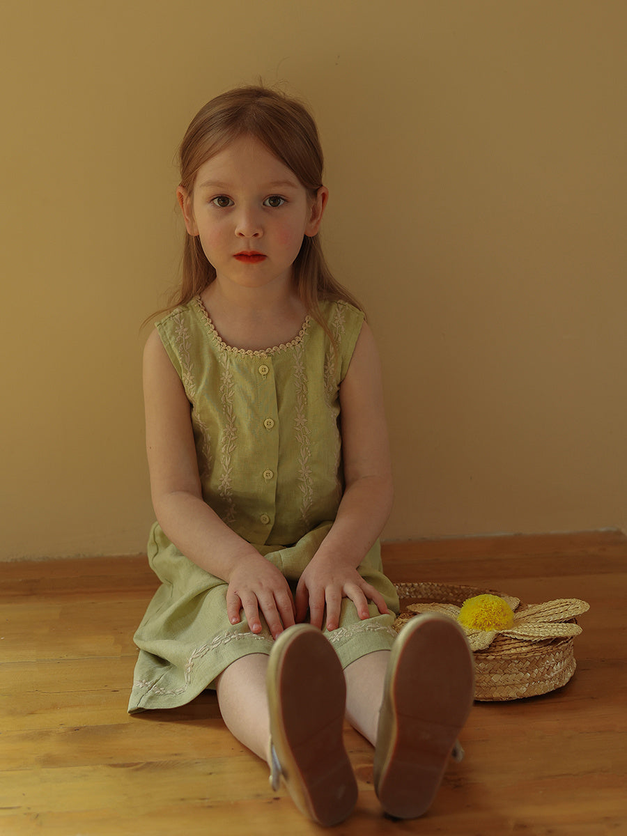 Pure Linen Vest And Pants Children