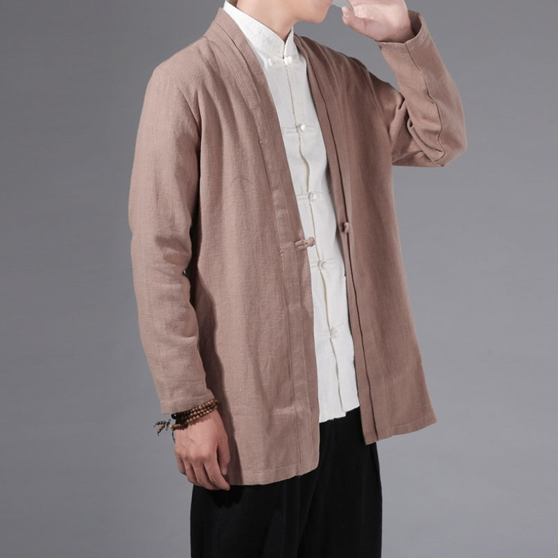 Pure Linen Men's Coat