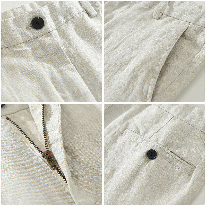 Pure Linen Pants Men's