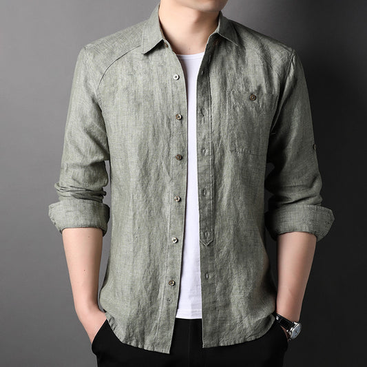 Pure Linen Coat Men's