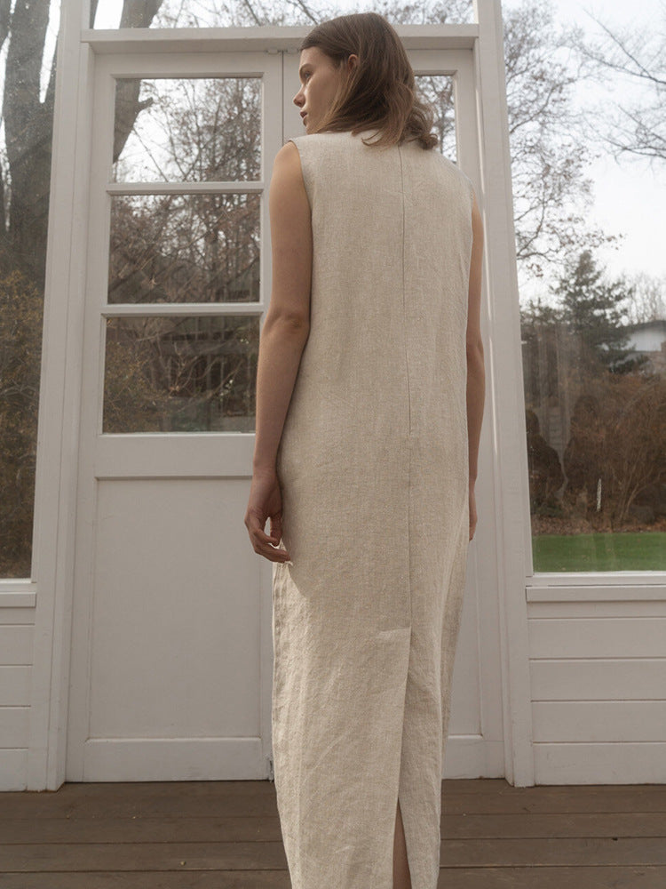 Pure Linen Dress Women