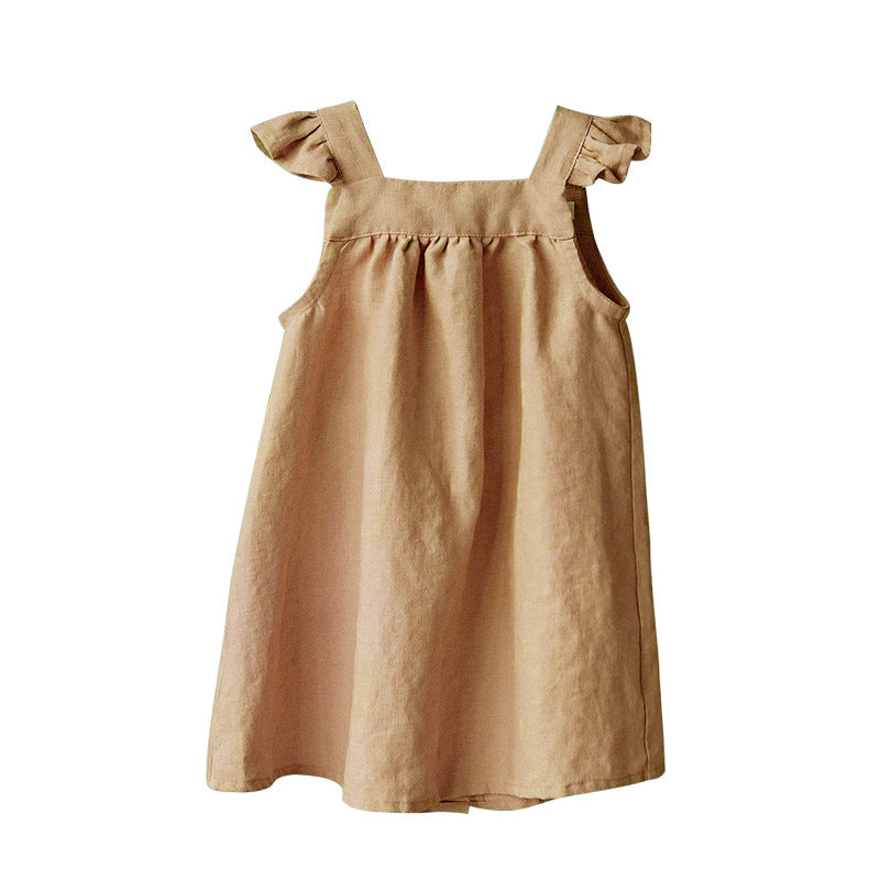 Pure  Linen Loose Sling Dress