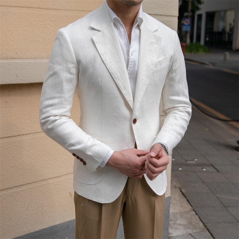 Pure Linen Suit Men's
