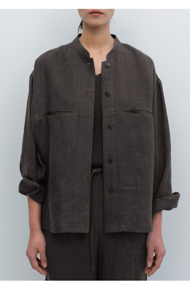 Pure Linen Shirt Women's
