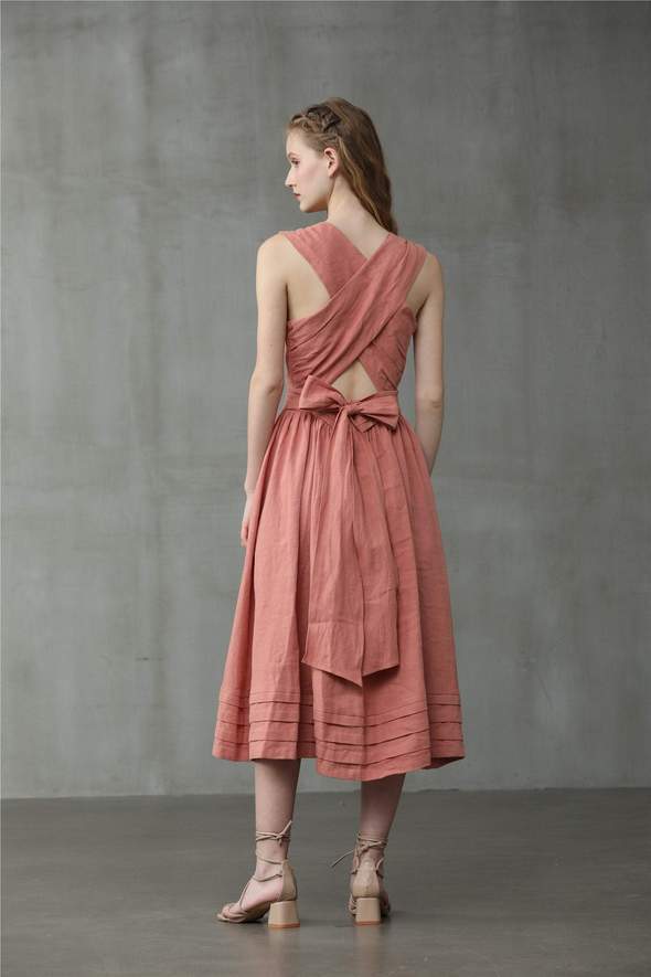 Pure Linen Dress Women's
