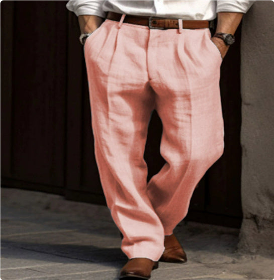 Pure Linen Trousers Men's