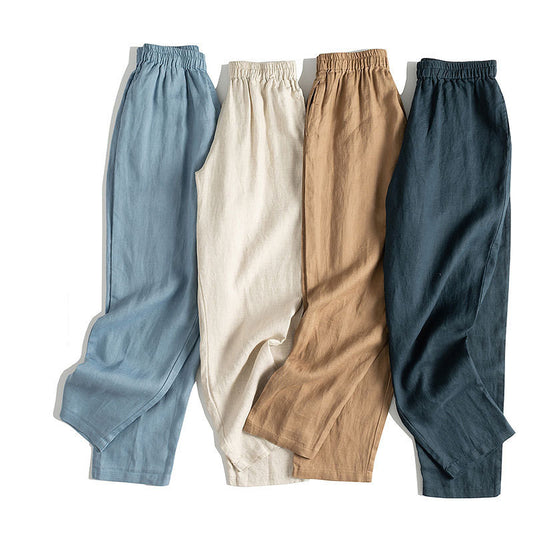 Pure Linen Harem Pants Women's