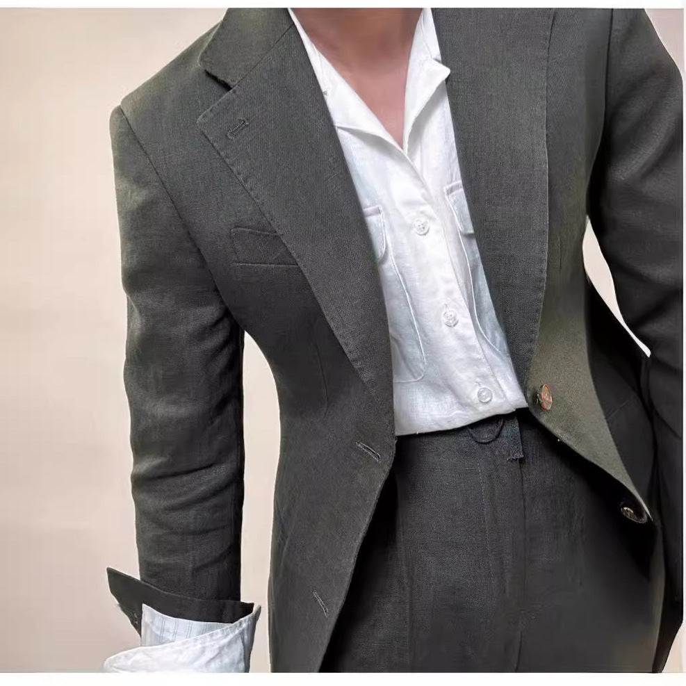 Pure Linen Men's Suit
