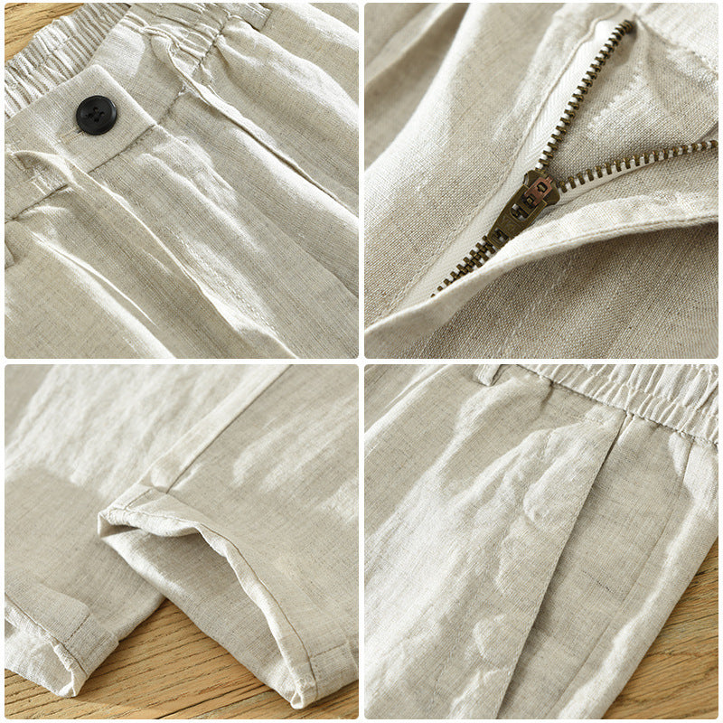 Pure Linen Casual Pants