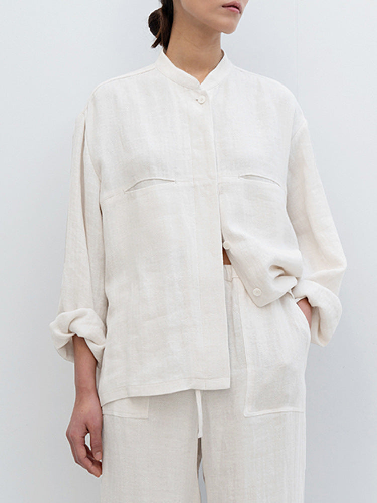 Pure Linen Shirt Women's