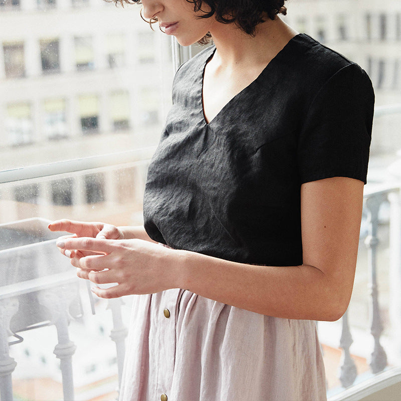 Pure Linen Shirt Women's