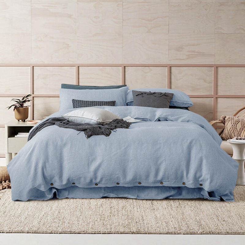Pure Linen Bed Sheet Quilt Cover Four-piece Set