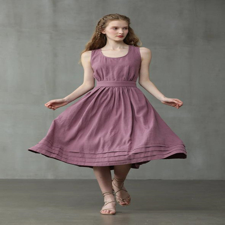 Pure Linen Dress Women's