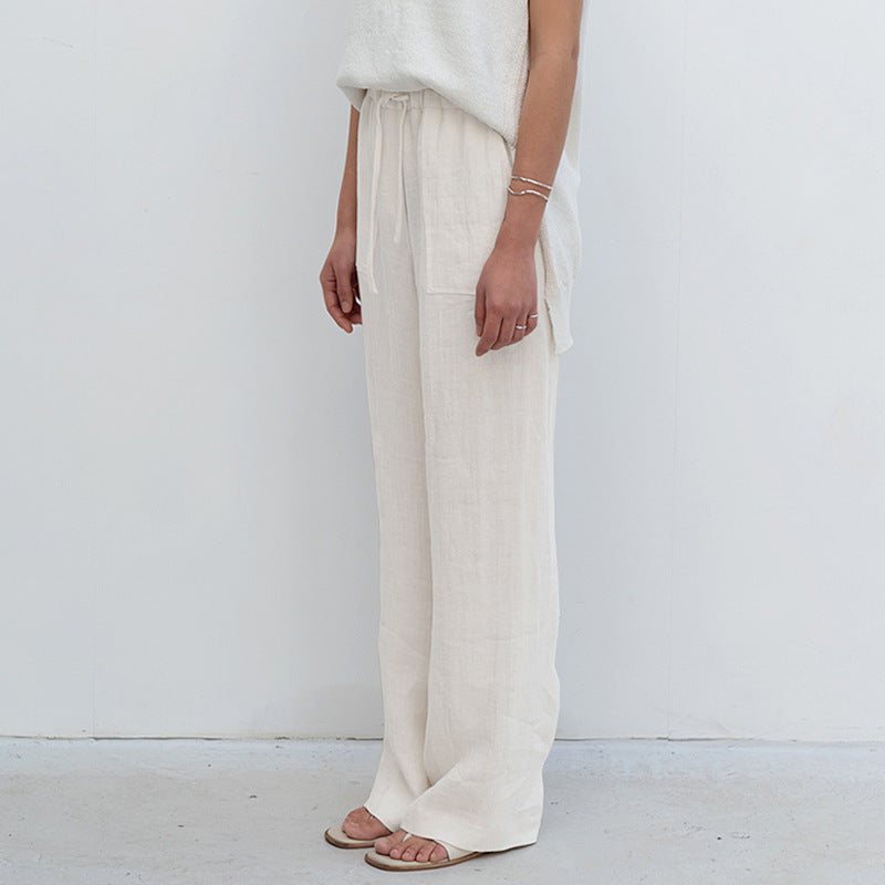 Pure Linen Pants Women's