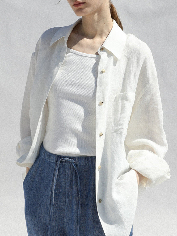 Pure Linen Shirt Women's